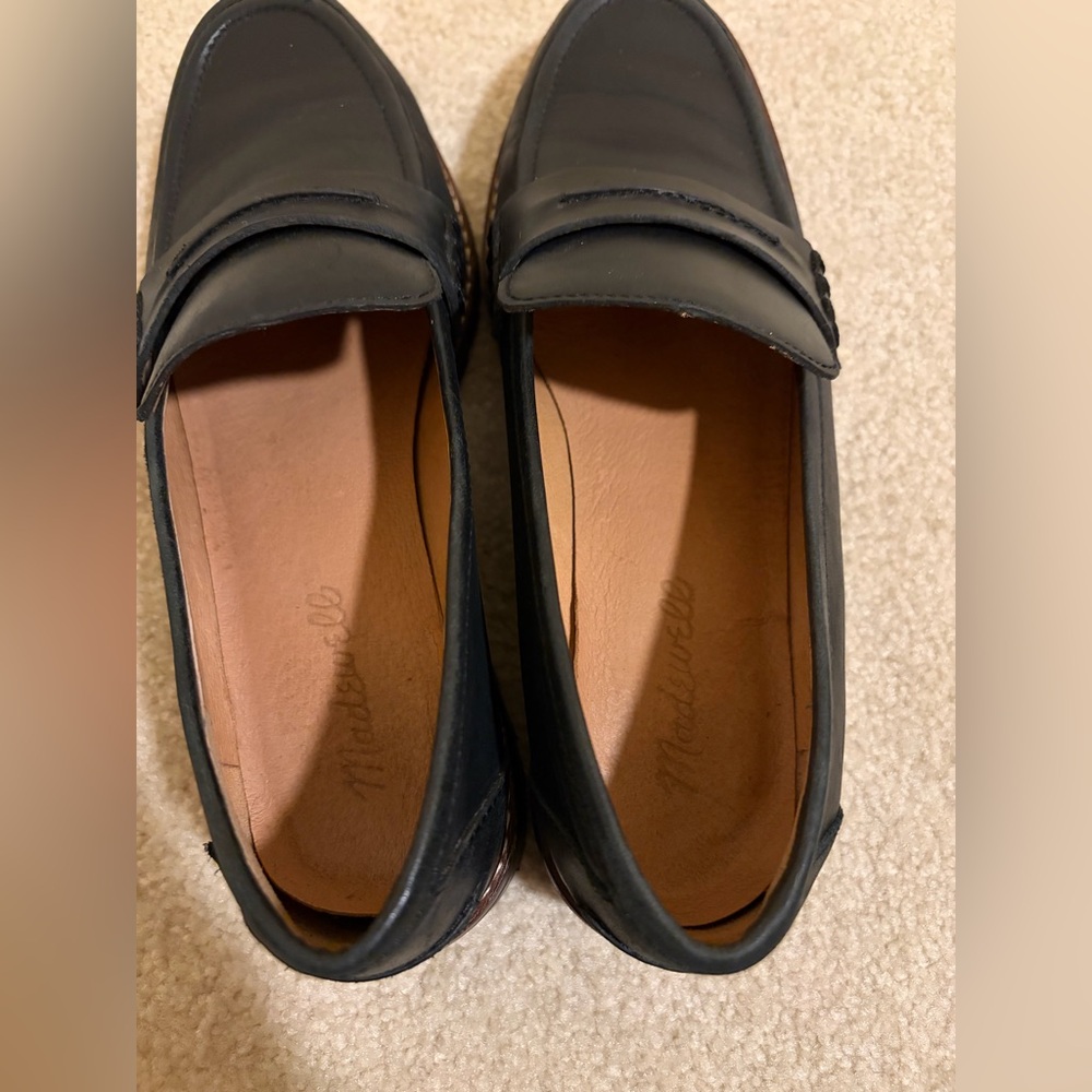 Madewell Black Leather Loafers - Picture 3 of 5